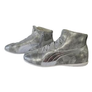 Puma Eskiva Mid Metallic Silver Sneakers Women's Size 6